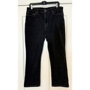 Eileen Fisher Organic Cotton Straight Leg Relaxed Fit Ankle Jeans Size 14